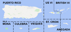 Range map of Anolis leachii